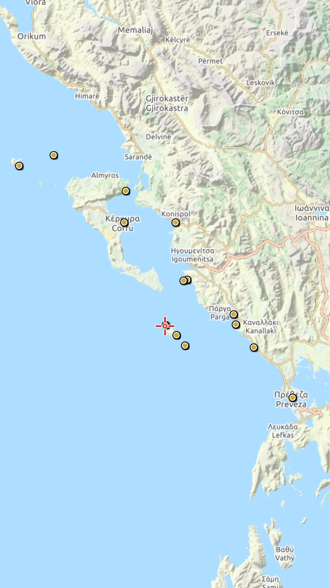 Porti e baie delle isole ioniche settentrionali