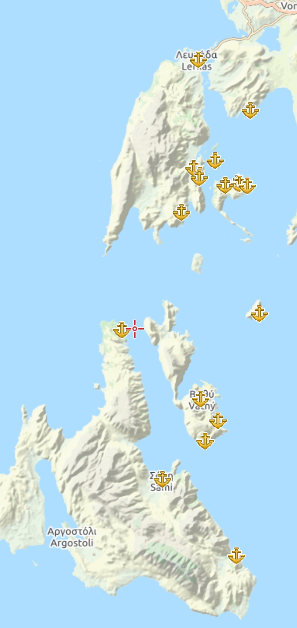 Porti e baie delle isole ioniche meridionali