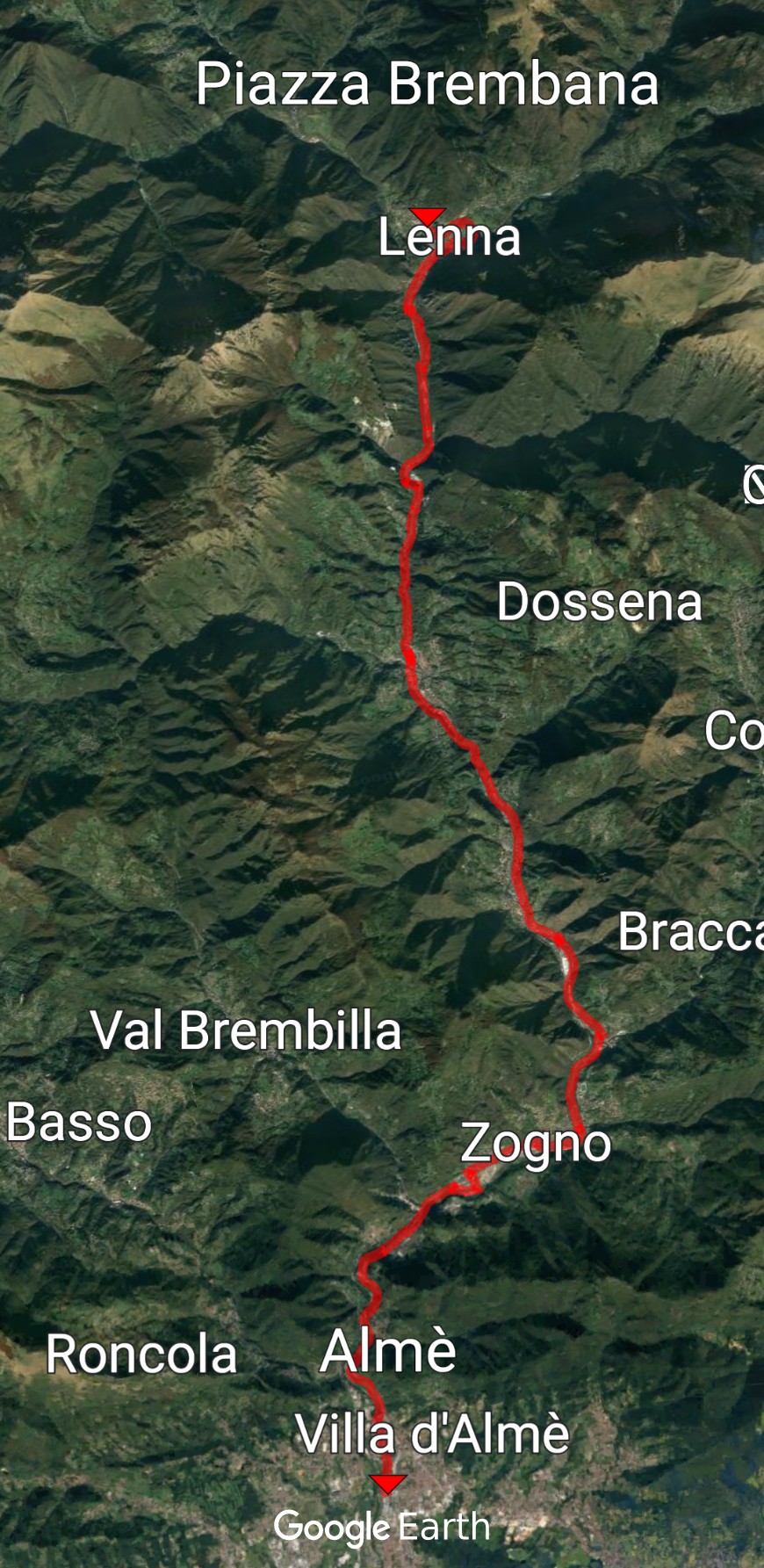 ciclabile ex ferrovia della Val Brembana