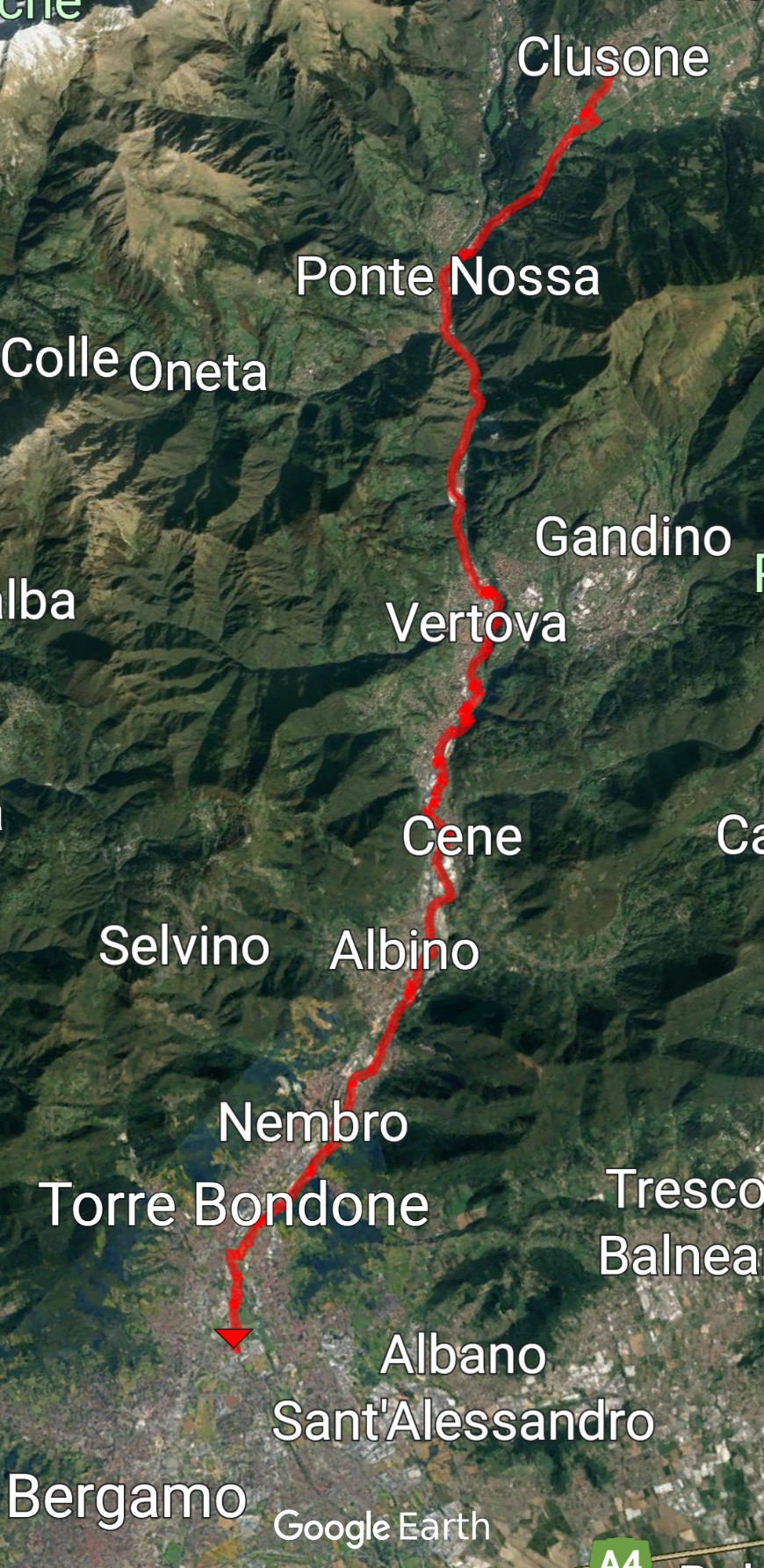 ciclabile ex ferrovia della Val Seriana