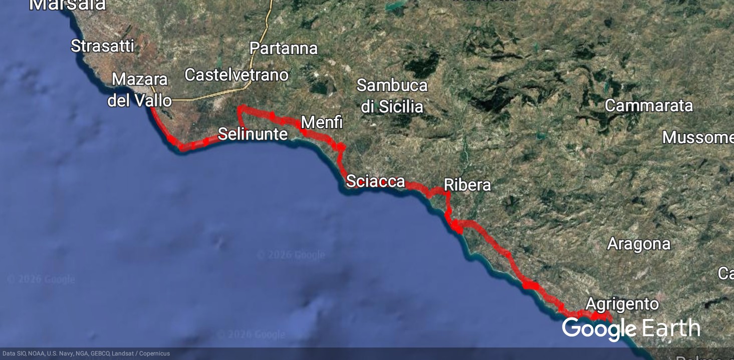Sicilia in bici lungo la costa