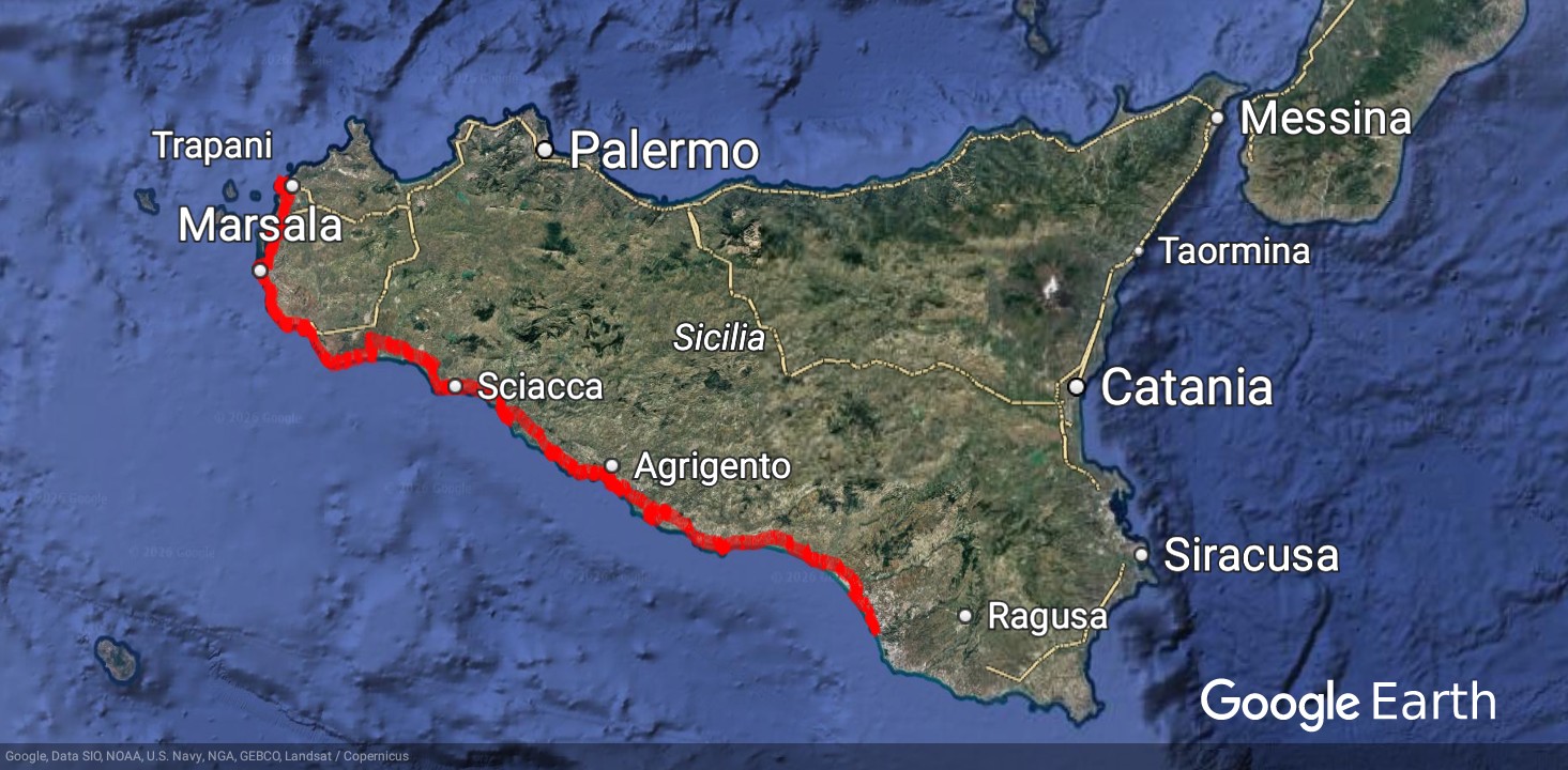Sicilia in bici lungo la costa
