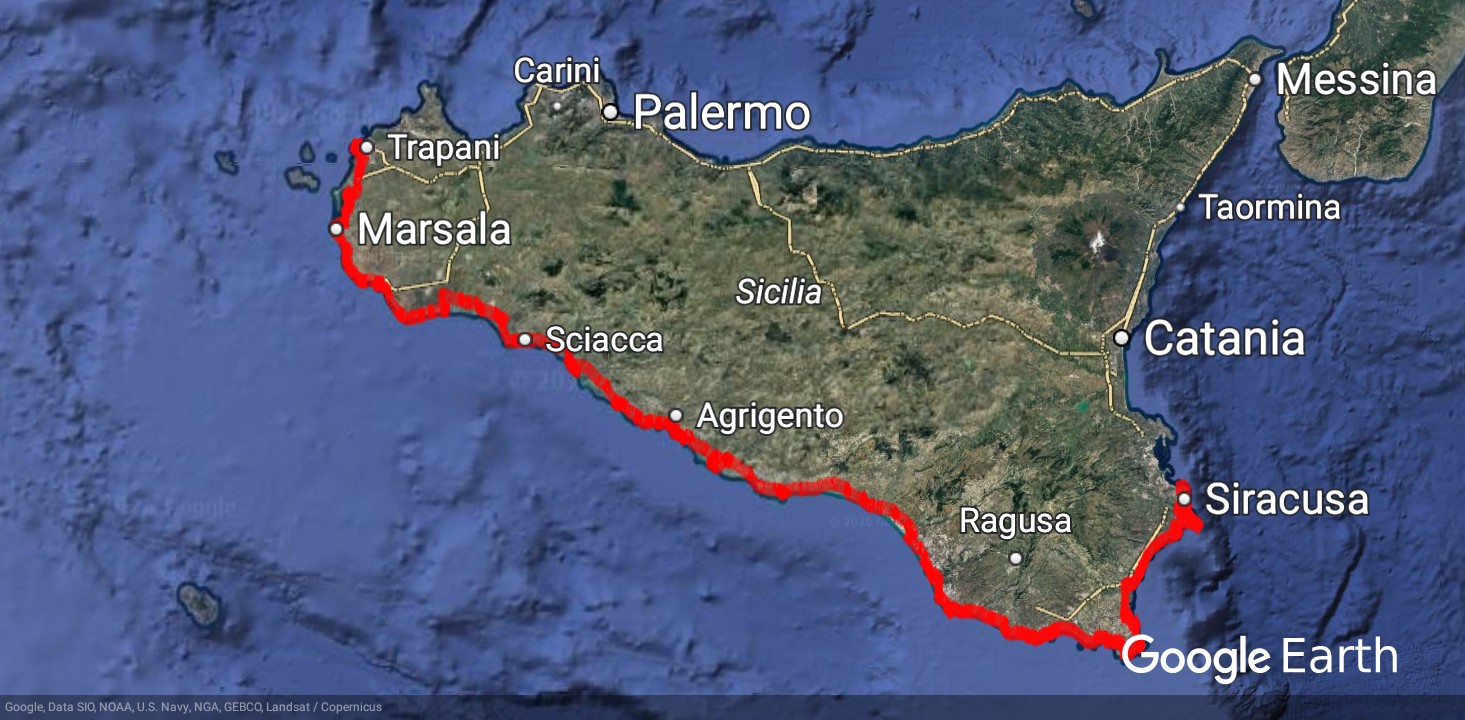 Sicilia in bici lungo la costa